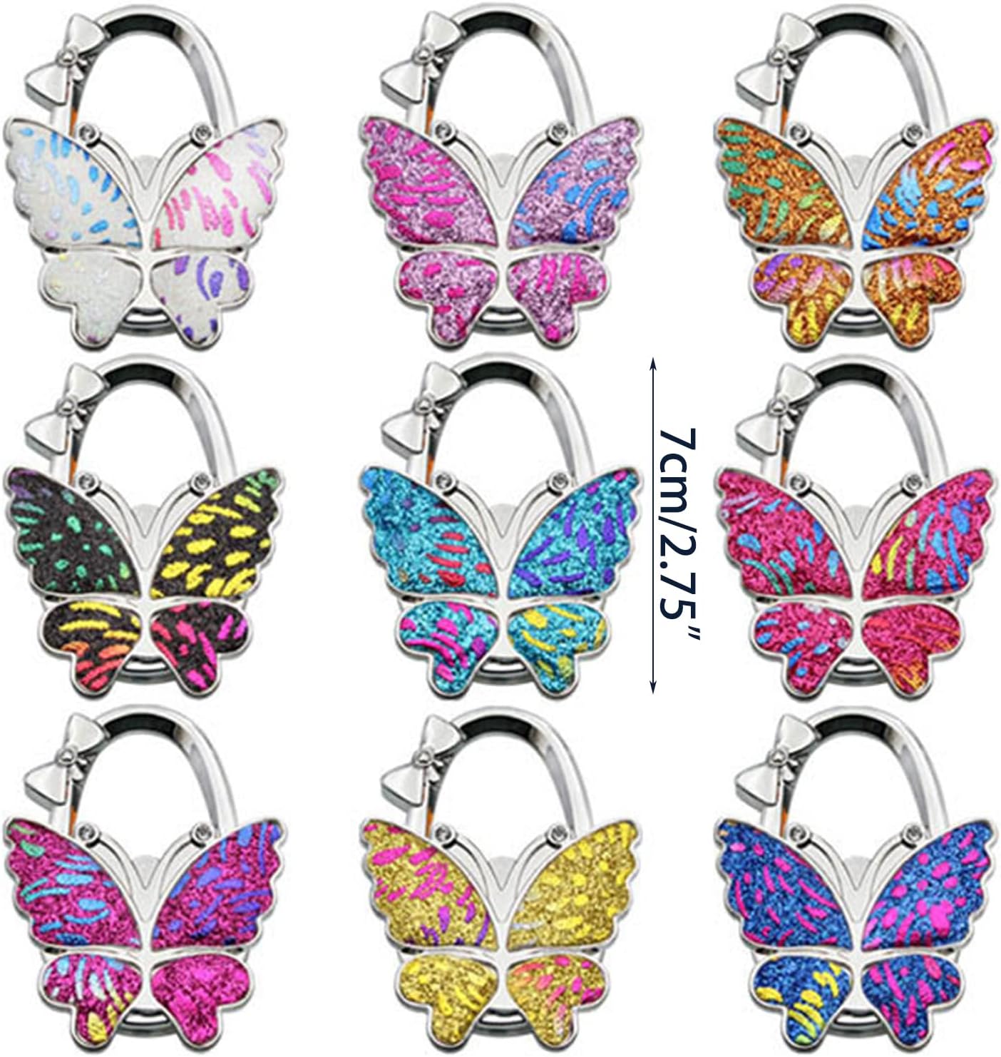 ljhnba Folding Butterfly-Handbag Purse Hanger Hook Portable Table Hanging Hook for Women Bag Holder Organizer Gift Folding Hanging Rack