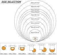 Vista 5 de Creativity Area Rugs 80cm 100cm 120cm 140cm 160cm 180cm 200cm Round Carpet for Living Room Bedroom Home Floor Non-Slip Mats Soft Yoga Mat