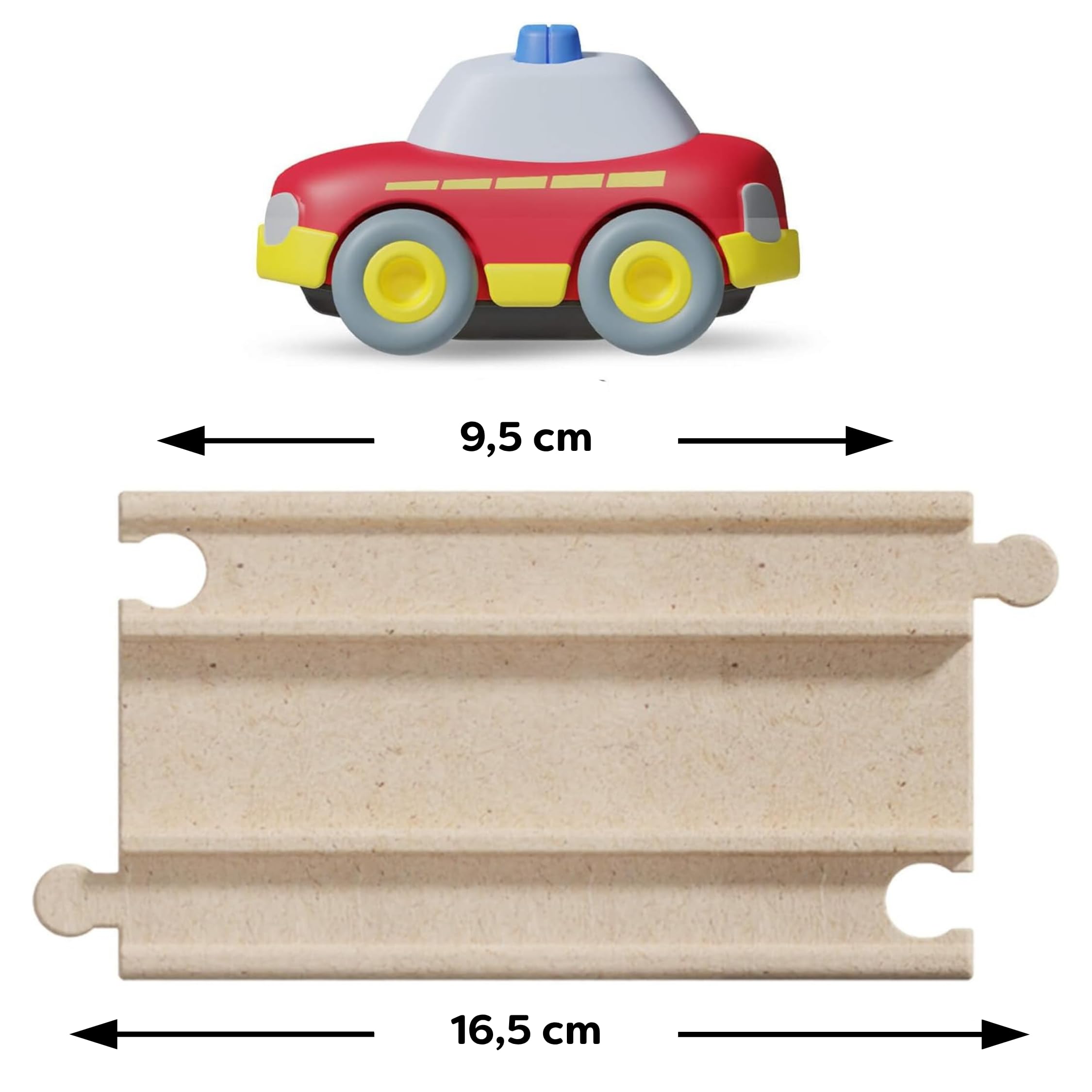 HABA Cars Meine erste Rennbahn – 27-teilige Holzbahn mit Holz-Schienen & 2 Flitzern – Nachhaltiges Öko-Spielzeug ab 2 Jahren – Geschenk zum 2. 3. & 4. Geburtstag & Weihnachten