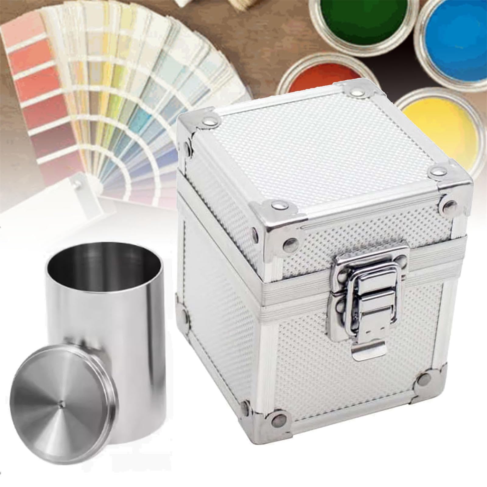 Vaso de acero inoxidable para una medición precisa de la densidad del líquido en aplicaciones de pintura y productos químicos