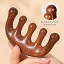 NETXE Wooden scalp massager for hair growth | Wood Head scalp massage comb tool - Gua Sha for hair massager | Wooden wide tooth comb hair massager for hair growth | Head messages for Scalp gallery image