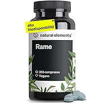 Rame – 365 compresse vegane – 2mg di rame per dose giornaliera – gusto neutro, alto dosaggio, senza additivi inutili – prodotto e testato in laboratorio in Germania