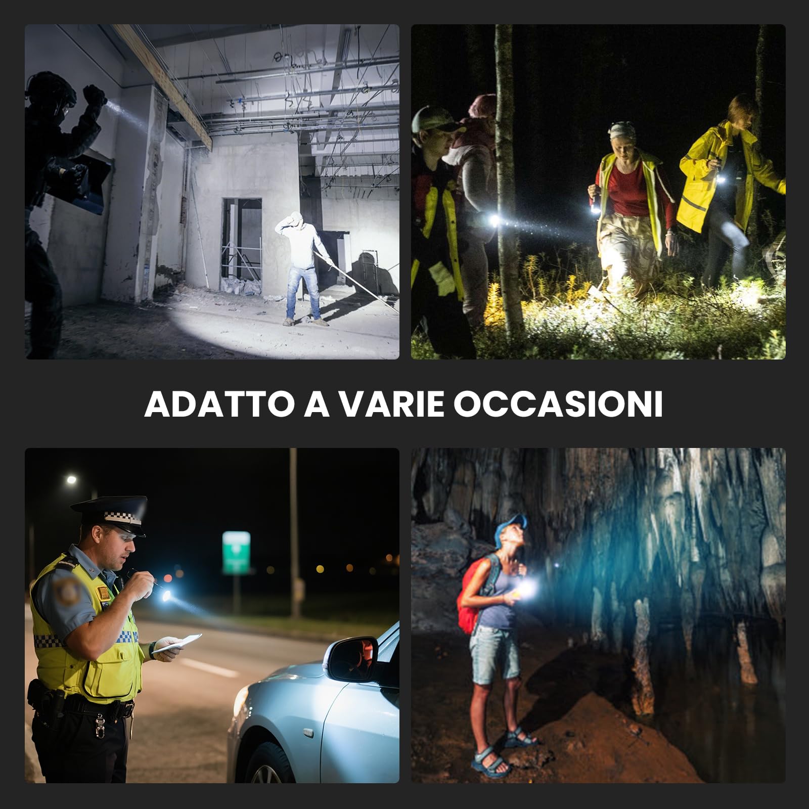 Sofirn SK1 Torcia LED Potente 1300 Lumen 479m Magnetica IPX8 Tattica | Torcia Led Ricaricabile USB-C Max 200H;Interruttore Magnetico;6 Modi;IPX8 Impermeabile Alluminio;Camping Caccia Soccorso EDC