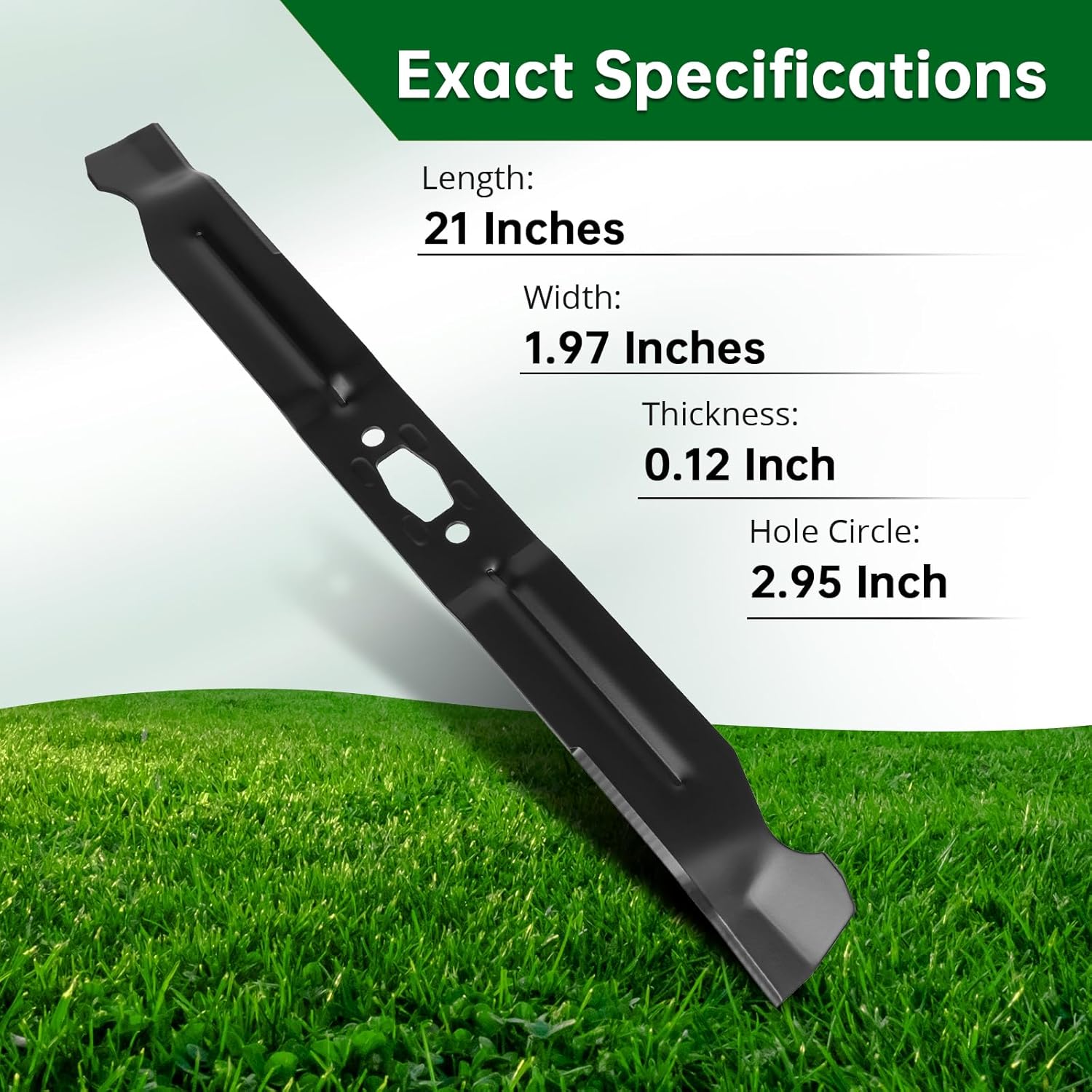 742P05642 Blades 21 Inch Mulching Mower Blade Compatible with D ewalt 21'' Models, C ub Cad et SCP21E, M TD Walk-Behind Mowers, Replaces 742-05642, DWO1DT233, S Shape Center Hole, 2 Pack