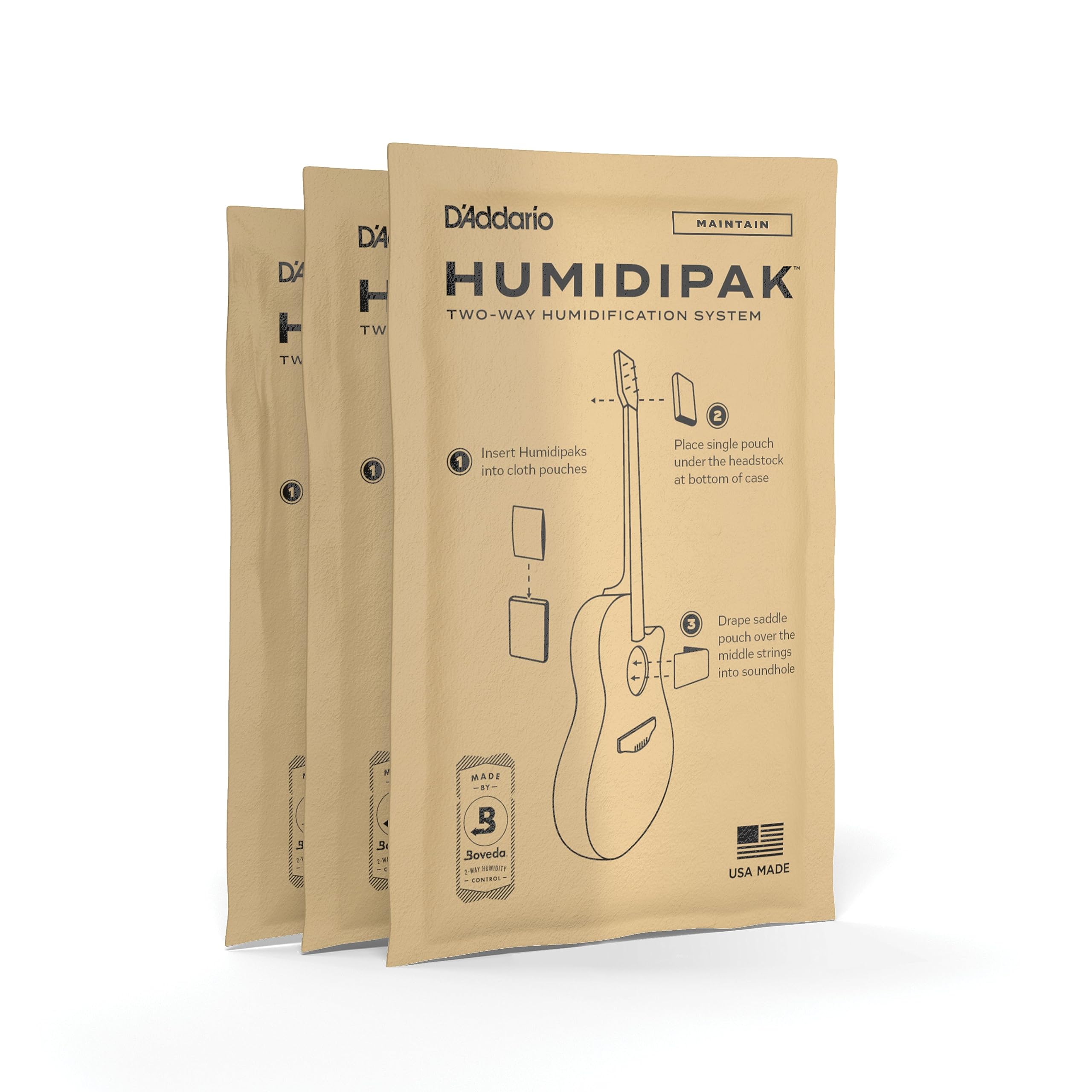 D'Addario PW-HPRP-03 Humidipak System Replacement 3-Pack - Akcesorium do gitar