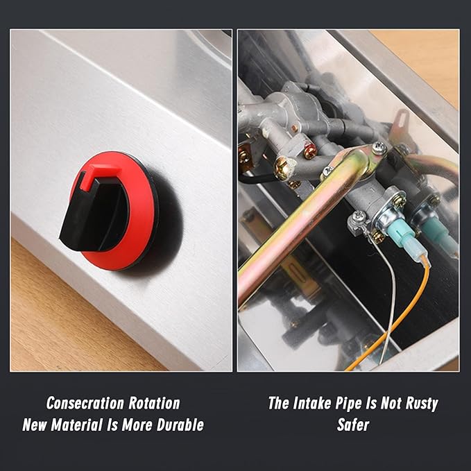 Estufa de Gas de 1 Quemador 13648 BTU Acero Inoxidable Protección de Apagado miniatura 5