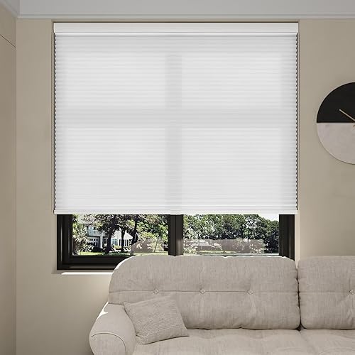 Miniatura 3 de MYshade CEL31WT72D - Persianas celulares sin cordones, con filtro de luz, para ventanas fáciles de instalar, 31 pulgadas de ancho x 72 pulgadas de