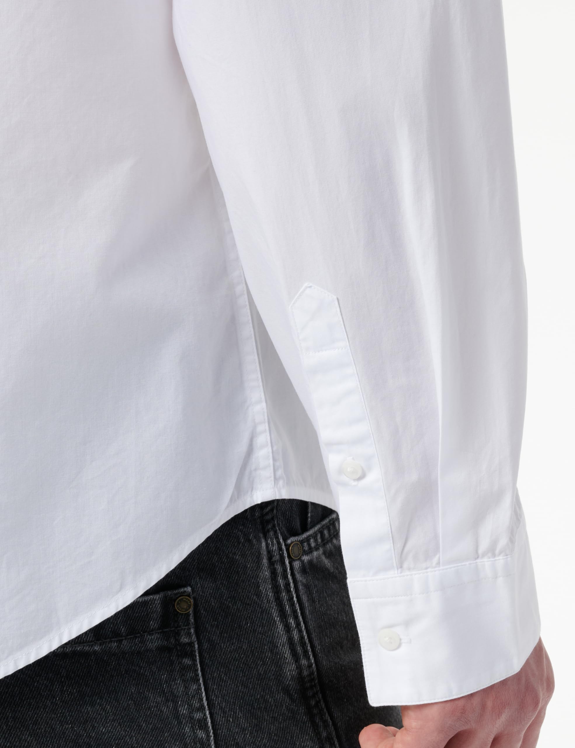 Calvin Klein T-Shirt Manches Longues Homme Poplin Classic en Coton