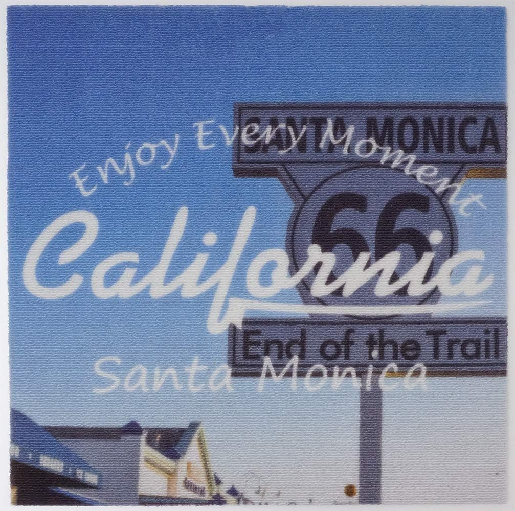 Kakiuchi Tile Carpet Blue Approx. 19.7 x 19.7 inches (50 x 50 cm)