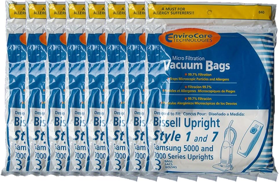 24 EnviroCare Replacement Vacuum Bags for Bissell Style 1, 4 & 7 Samsung 5000 7000 Uprights #30861