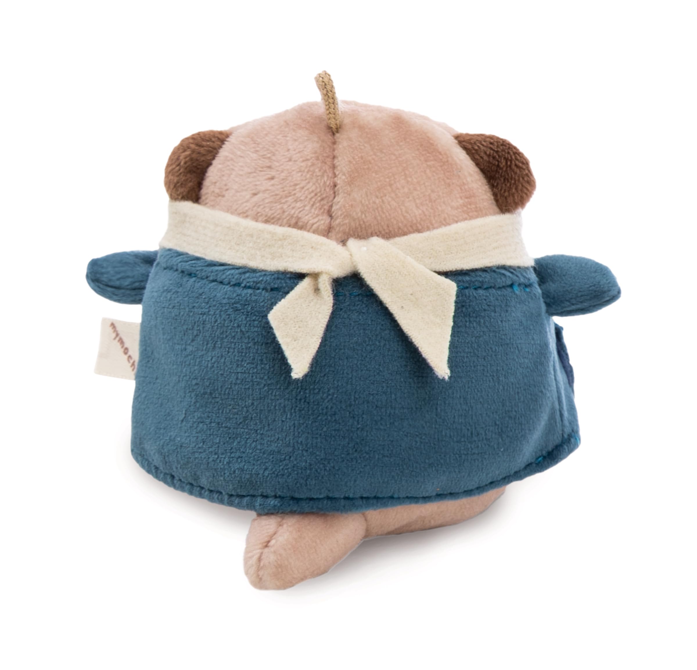 NICI Set Peluche Nutria Jiro 8 cm con Sushi y Disfraz de Cocinero en Caja de Regalo 8,5 x 6,5 x 10 cm, marrón, Diseño Kawaii, Accesorios mymochi de Moda para niños y Adultos - 62906
