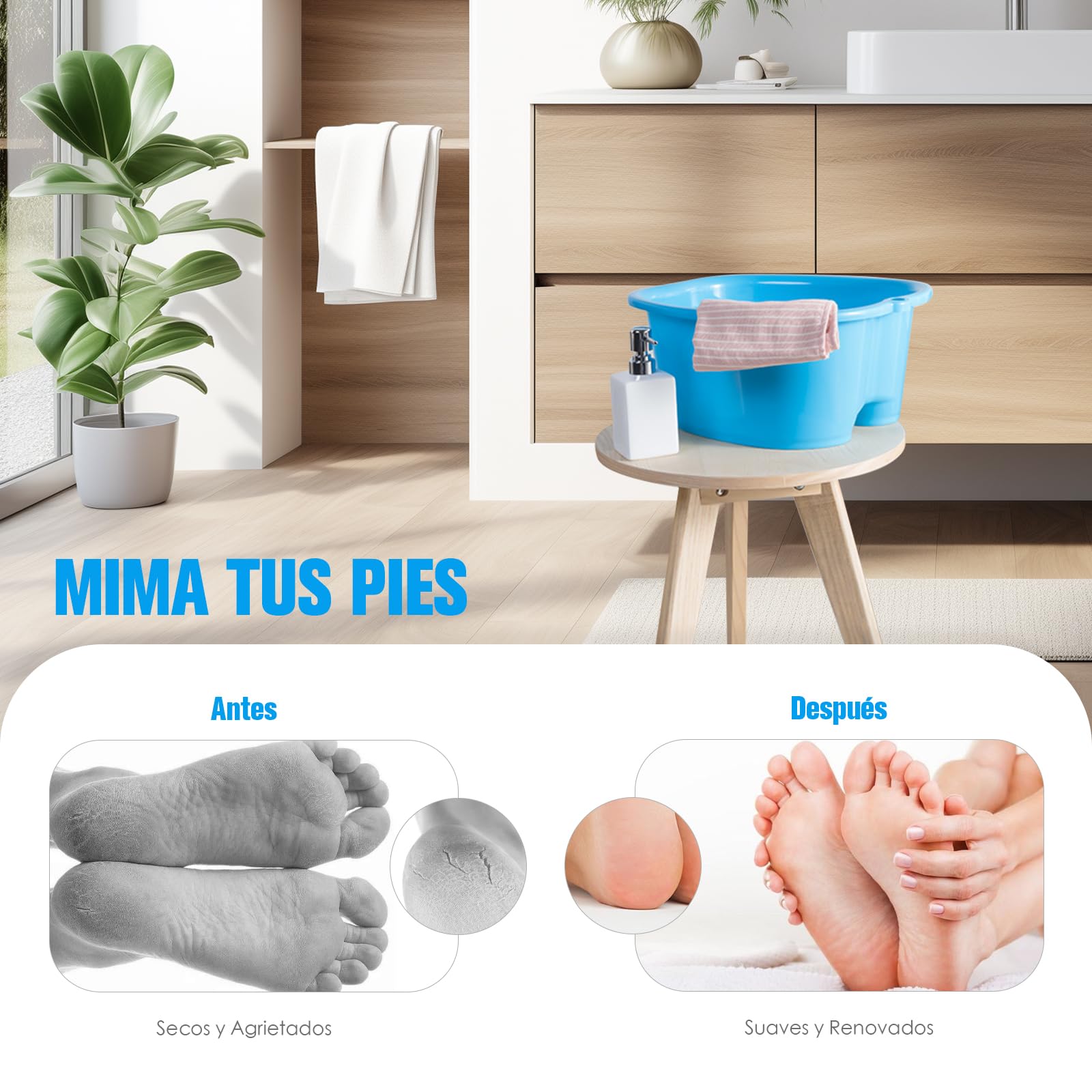 Cuenco de spa grande para baño de pies, lavabo de plástico para pedicura y masaje