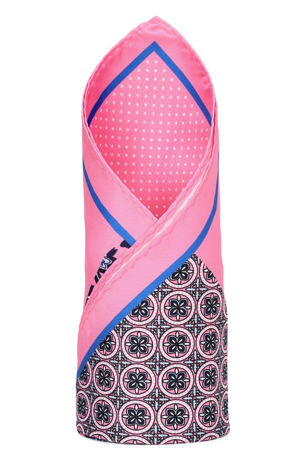 louis philippe Men's Polyester Pink Print Formal Pocket Square, Free Size-picture-14