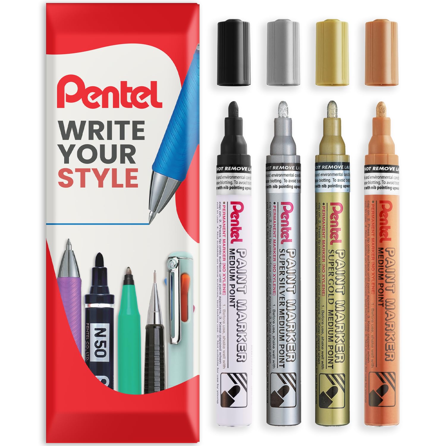 Permanent Pigment Ink Paint Marker Pens - MMP10 - Contained in Envelope Gift Packaging (M…