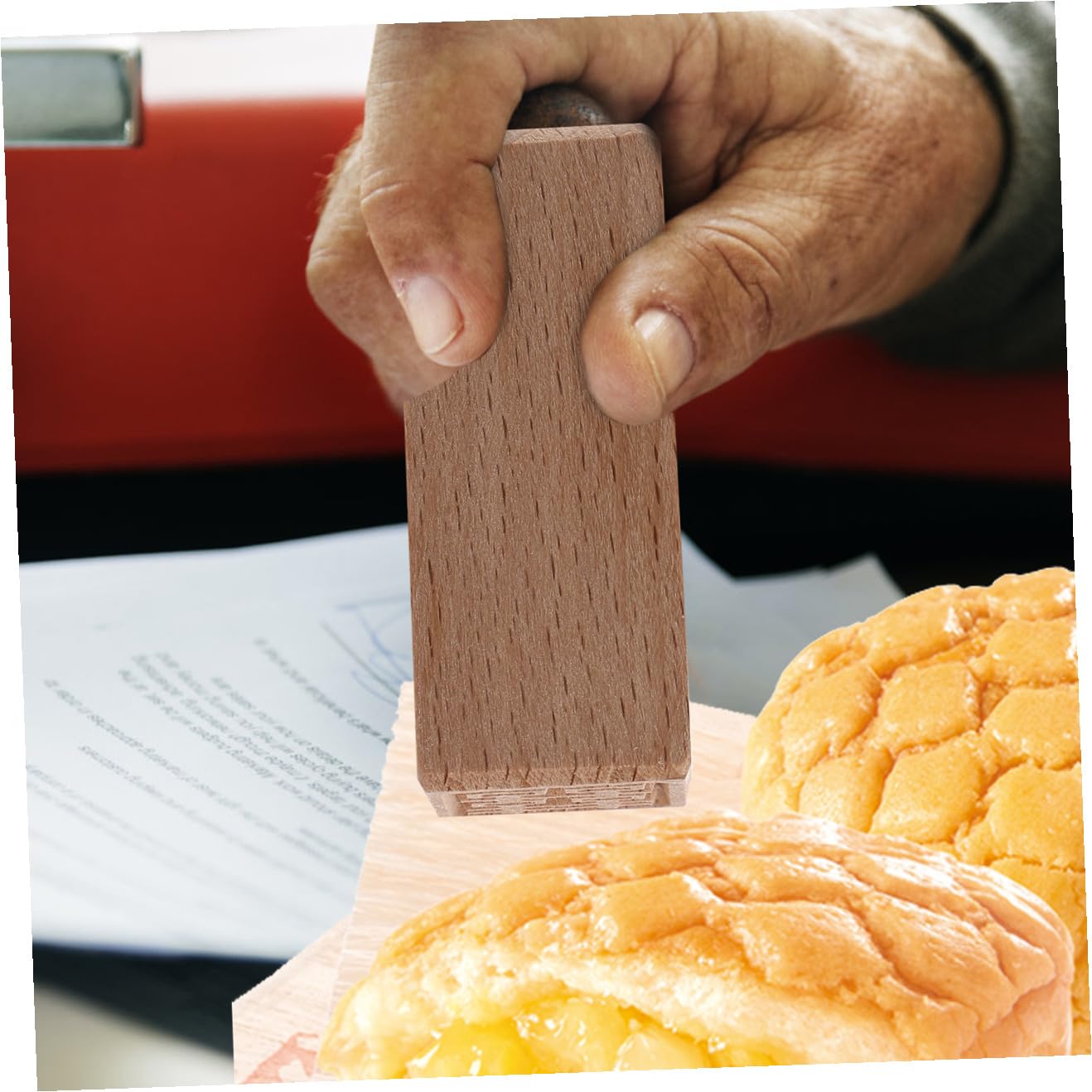 Operitacx 10piezas Sellos De Pastel De Madera Para Patrones Auspiciosos Para Decoración De Tartas y Manualidades Herramientas De Hornear Prácticas y Fáciles De Limpiar
