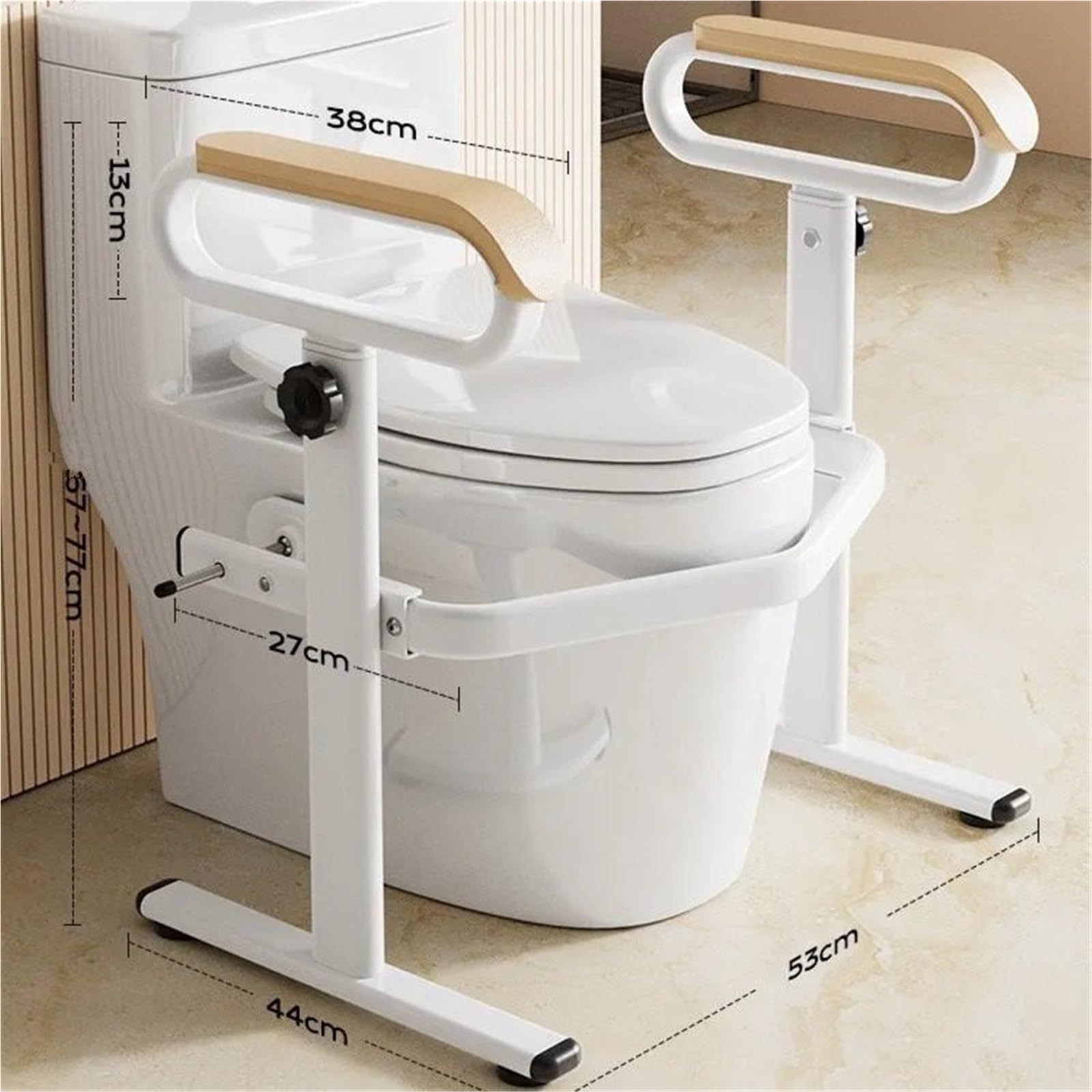 agarraderas baño Apoyabrazos de Inodoro para Personas Mayores, Marco de Soporte de Seguridad, discapacidad, barandilla, Soporte para Asiento de Inodoro de baño Tirador de baño