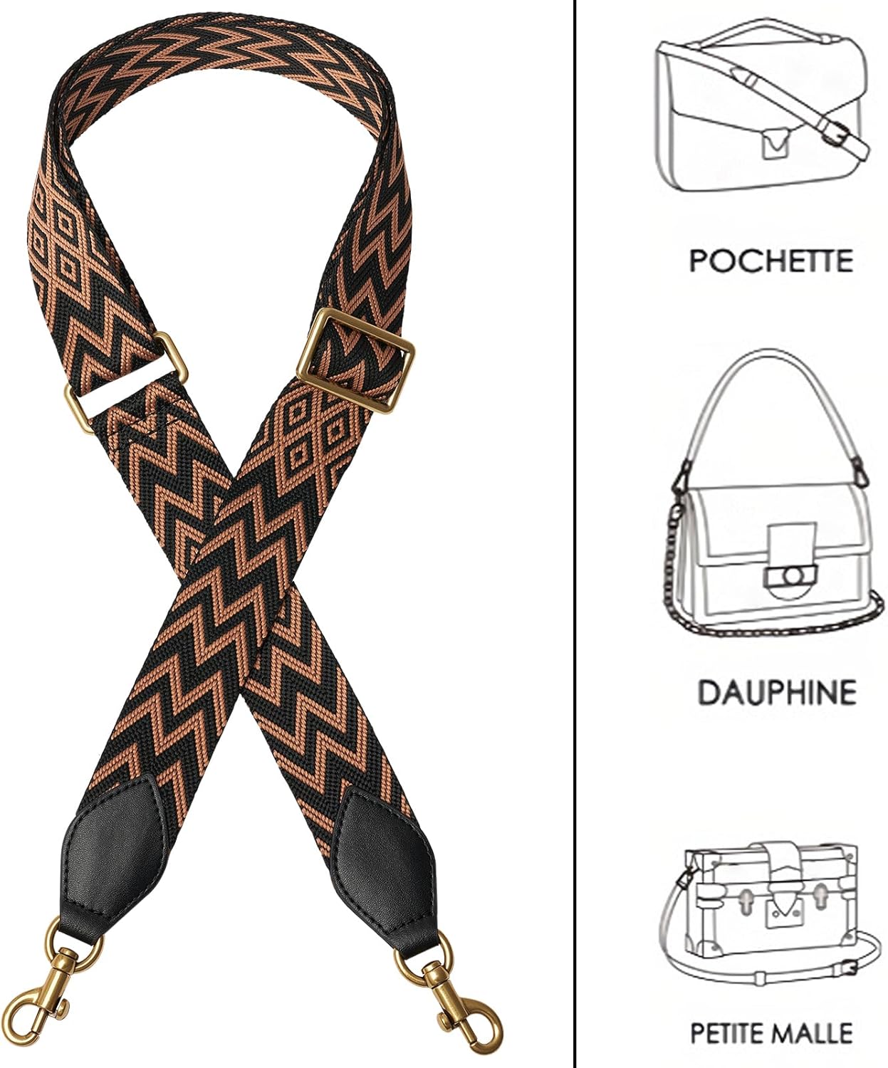 Crossbody Bag Strap Soft Cotton Adjustable Replacement Purse - Image 3