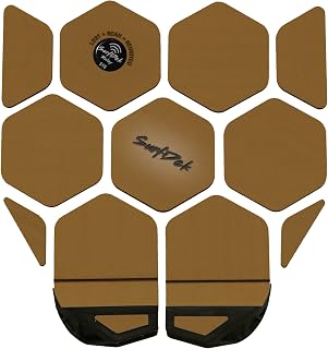 SurfDek Hex Tail Pad | Teak/Black | Surfboard | Deck Pad | Traction Pad | Tail Pad | Manufactured In The UK