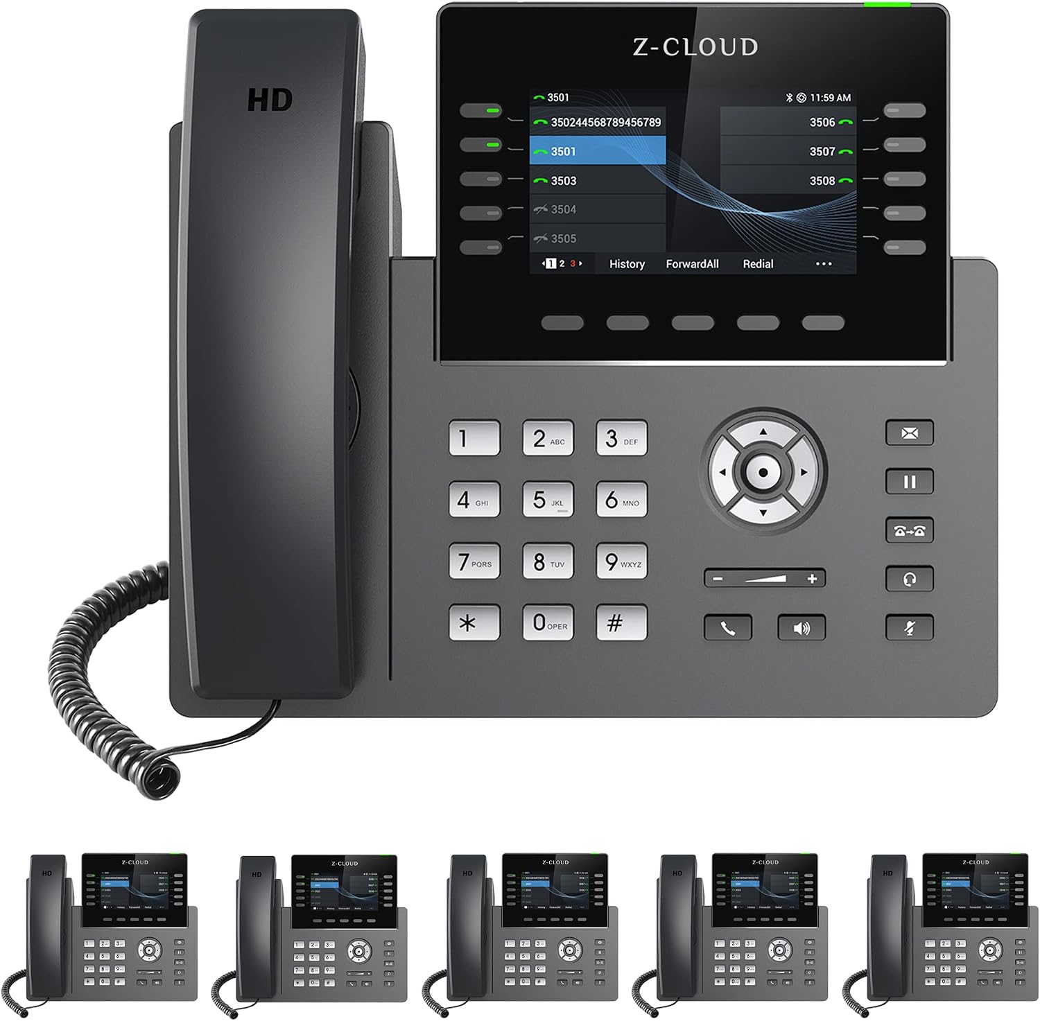 Z-Cloud 500 Phone System by Mission Machines: Auto Attendant, Voicemail, Voicemail to Email, Mobile Apps, Work from Anywhere & Includes Free Mission Machines Z-Cloud Service (24 Phone Bundle)