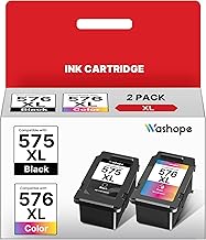 PG575 XL CL576XL Ink Cartridges Multipack PG575 CL576 Replacement Cartridges Compatible with Canon 575 576 575XL 576XL for Canon Pixma TS3550i TS3551i TR4750i TR4751i (Black and Color, 2 Pack)