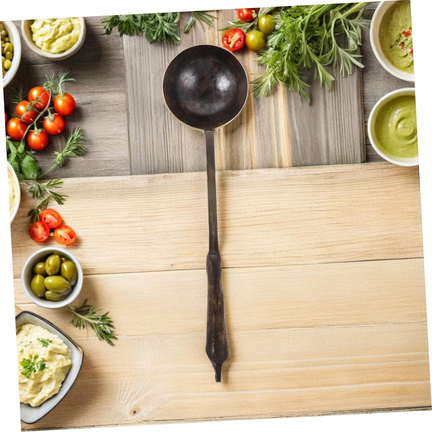 Copper Sugar Painting Spoon Long Mixing Spoon for Honey and Sauces Xmas