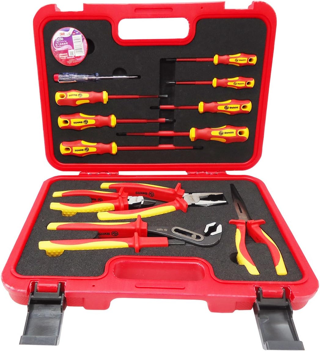 RUWOO Z21013 13-Piece 1000V VDE Insulated Tools Set