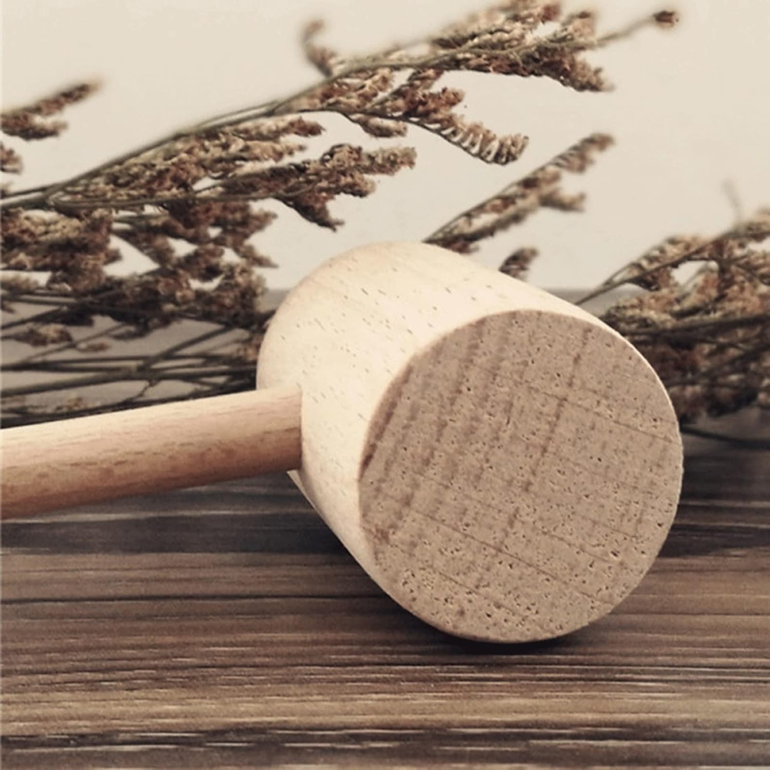 Food Hammer Steak Beef Chicken Crab Hammer Manual Seafood Tools Beech Wood Metal Hammer Meat Mallet Tenderizer Kitchen Tool