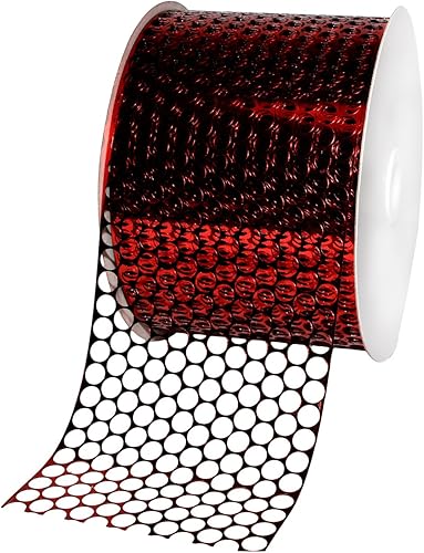 Miniatura 5 de Morex Ribbon Chicago Poly Honeycomb Ribbon, 3.25" por 50 yardas, lavanda