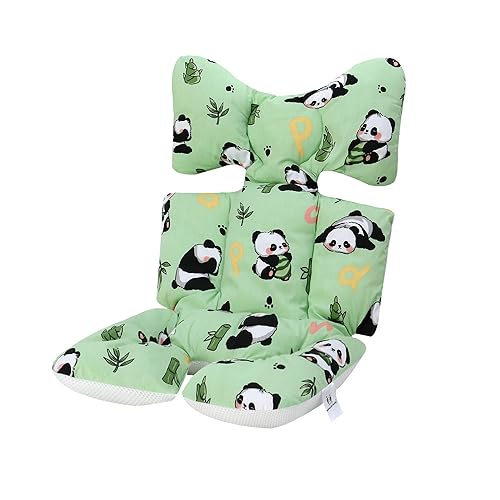 Miniatura 9 de Cojín de asiento de bebé para cochecito, suave y transpirable, malla de aire 3D de algodón, cojín universal para cochecito de bebé (blanco planeta)