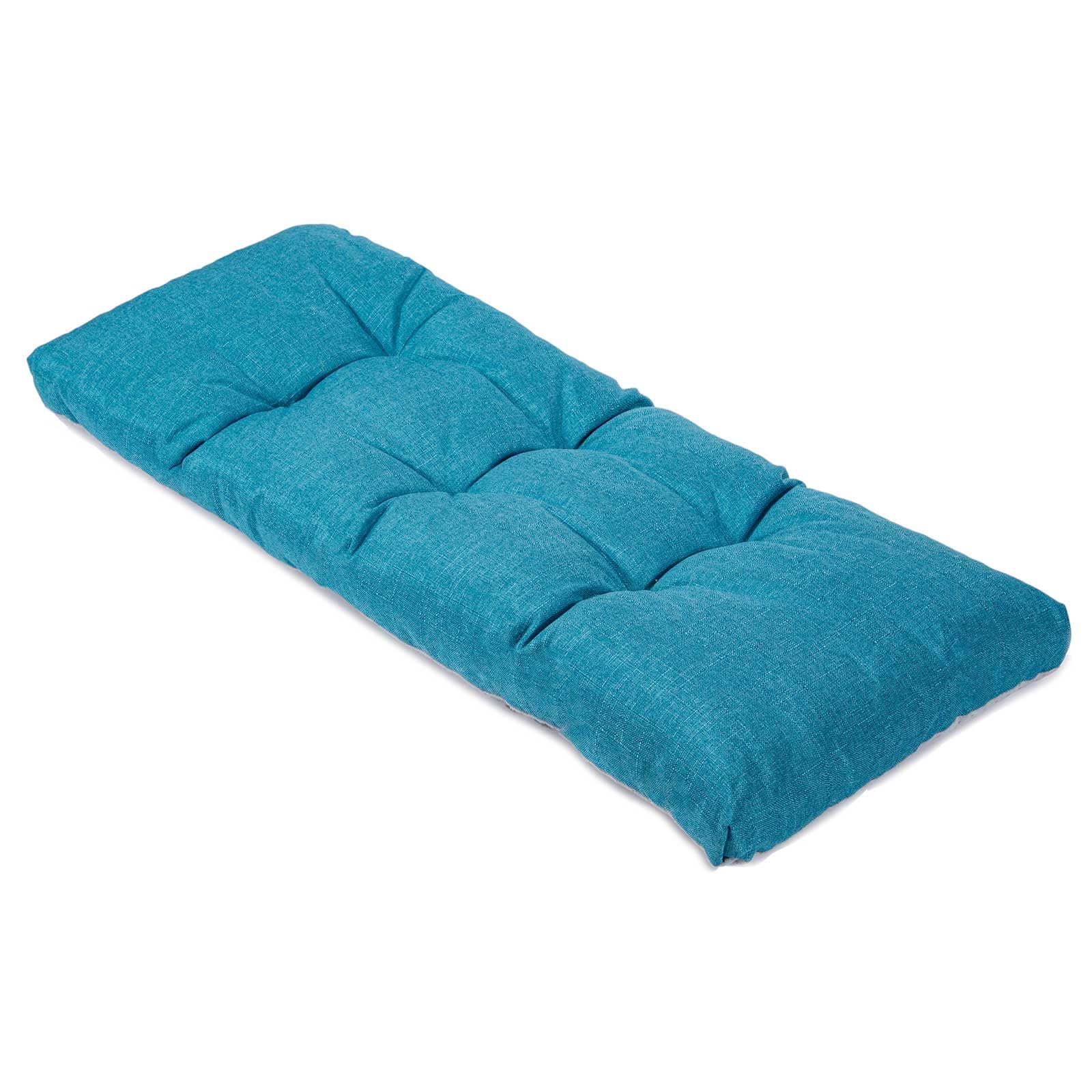 Bench Cushion Outdoor Chair Lounge Cushions Durable Non-Skid Tufted Overfilled Seat Pad for Porch Swing Piano Loveseat Outdoor Indoor Furniture (36 in L x 14 in W x 2.5 in T, SkyBlue)