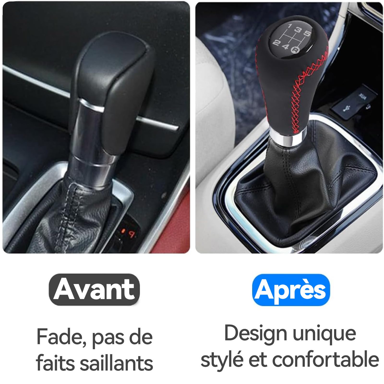 Xiciki Pommeau de levier de vitesse universel pour voiture