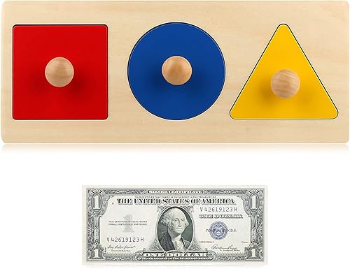 Miniatura 6 de Thoth - Rompecabezas de madera de formas geométricas de colores tamaño grande ideal como material de aprendizaje para niños en edad preescolar