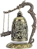 Vintage Dragon Bell, Small Carved Bronze Dragon Lock Bell for Feng Shui Ornament, Chinese Arts Crafts Collectibles Desk Decor for Home Office Collectors
