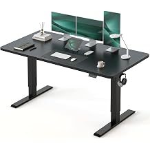 CubiCubi Standing Desk, 40 x 24 Inches Electric Height Adjustable Computer Desk, Sit Stand up Home Office Desk with Memory Presets, Black