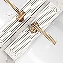 Stone Faucet Mat for Kitchen Sink – Diatomite Drying Stone Mat & Sink Protector, Prevents Moisture – Sink Splash Guard Water-Absorbing Stone Tray for Bathroom Counter (Light Grey, 20" x 3.9")