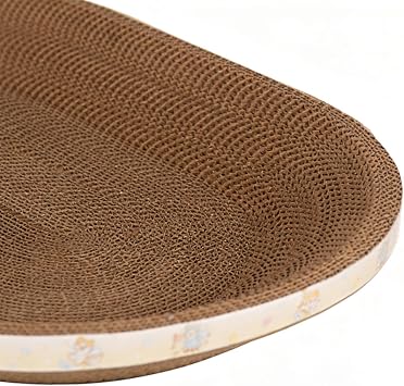 Cat Scratcher Cardboard | Breathable Corrugated Pet Supplies,Oval Cat Scratcher Couch Bed - for Small Large Kitten Play Indoor Outdoor Home Living Room Floor Cage