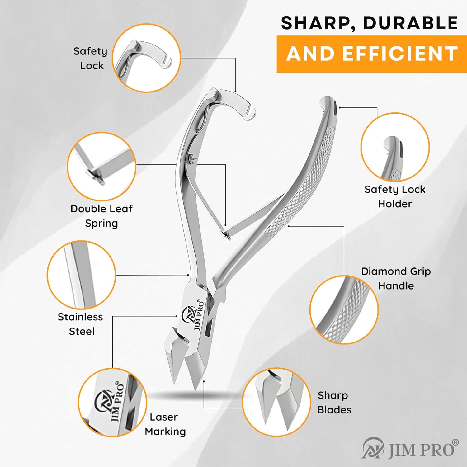 Signature Half Moon Toenail Cutter – 5.75" Stainless Steel Nail Clipper for Thick, Hard & Ingrown Toenails – Precision Pedicure Tool for Men & Women