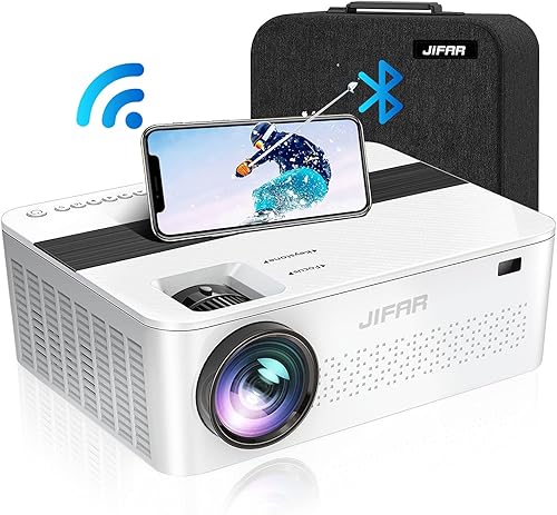 Proyector WiFi bluetooth nativo 1080 p con pantalla de 450 9000 lux HD 4K para películas al aire libre compatible con 4K Dolby Zoom corrección