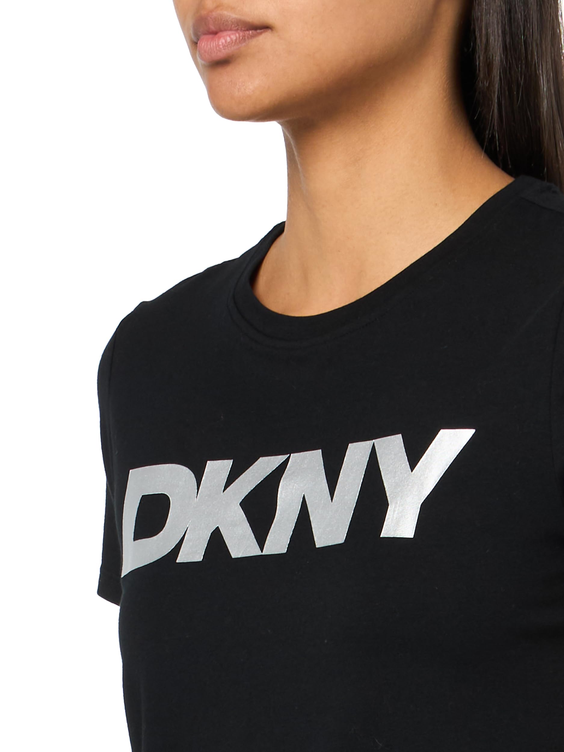 T-shirt DKNY Noir Avec Strass - Taille M, Occasion Très Bon état