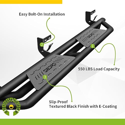 Miniatura 81 de AUTOSAVER88 Estribos compatibles con Dodge Ram 1500 Crew Cab 2009-2018, 2019-2024 1500 Classic, 2010-2026 Ram 2500/3500, barras laterales Nerf
