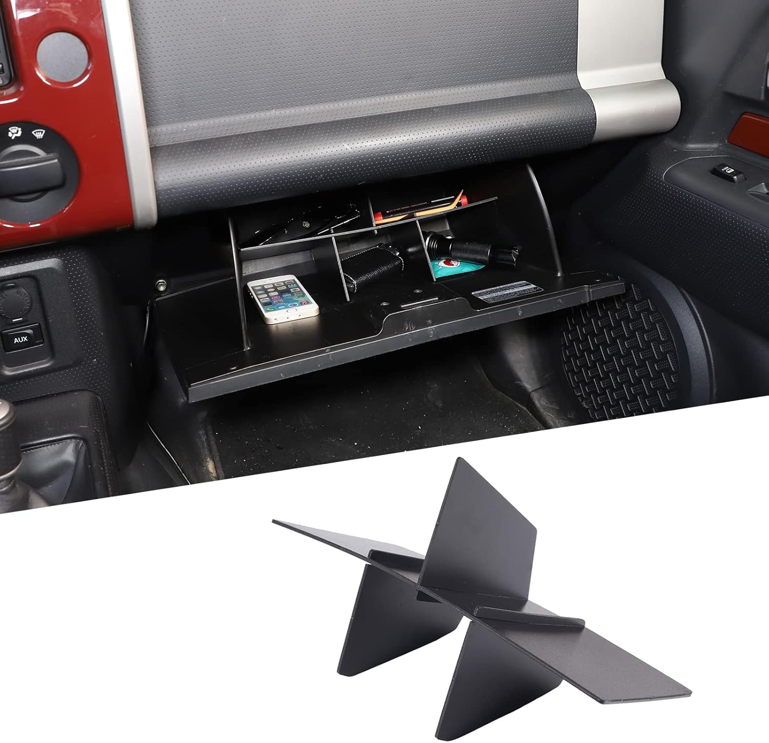 Fgtagtal Glove Box Dividers Organizer Fit for Toyot FJ