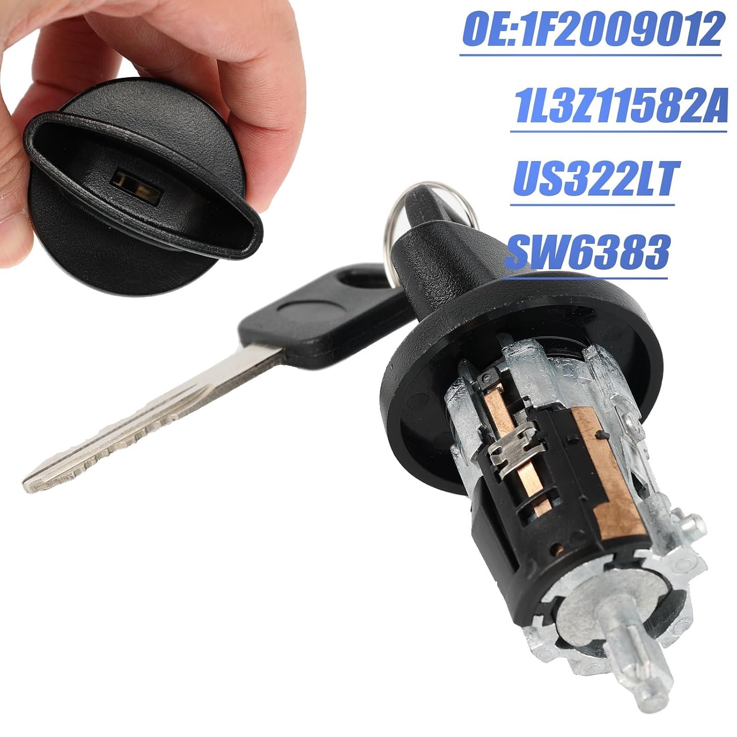 Lock Cylinder Assy Compatible with F250 F350 F450 F550 F53 Super Duty 1997-2007 for Econoline Car Ignition Switch Lock Cylinder Tumbler