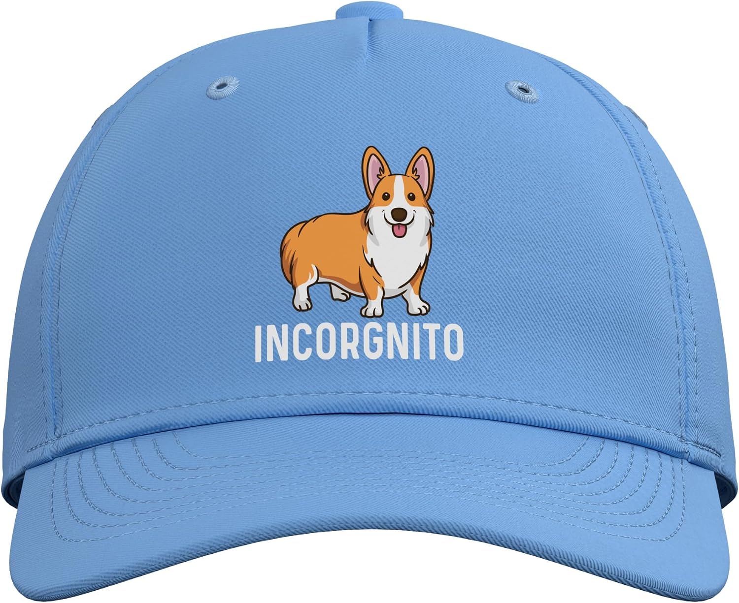 Funny Corgi Art for Men Women Welsh Corgi Dog Animal Lovers Adjustable Baseball Hat image 2