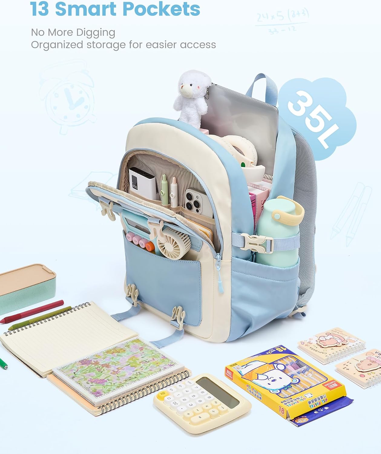 Lovevook School Backpack Teen Girls Cute