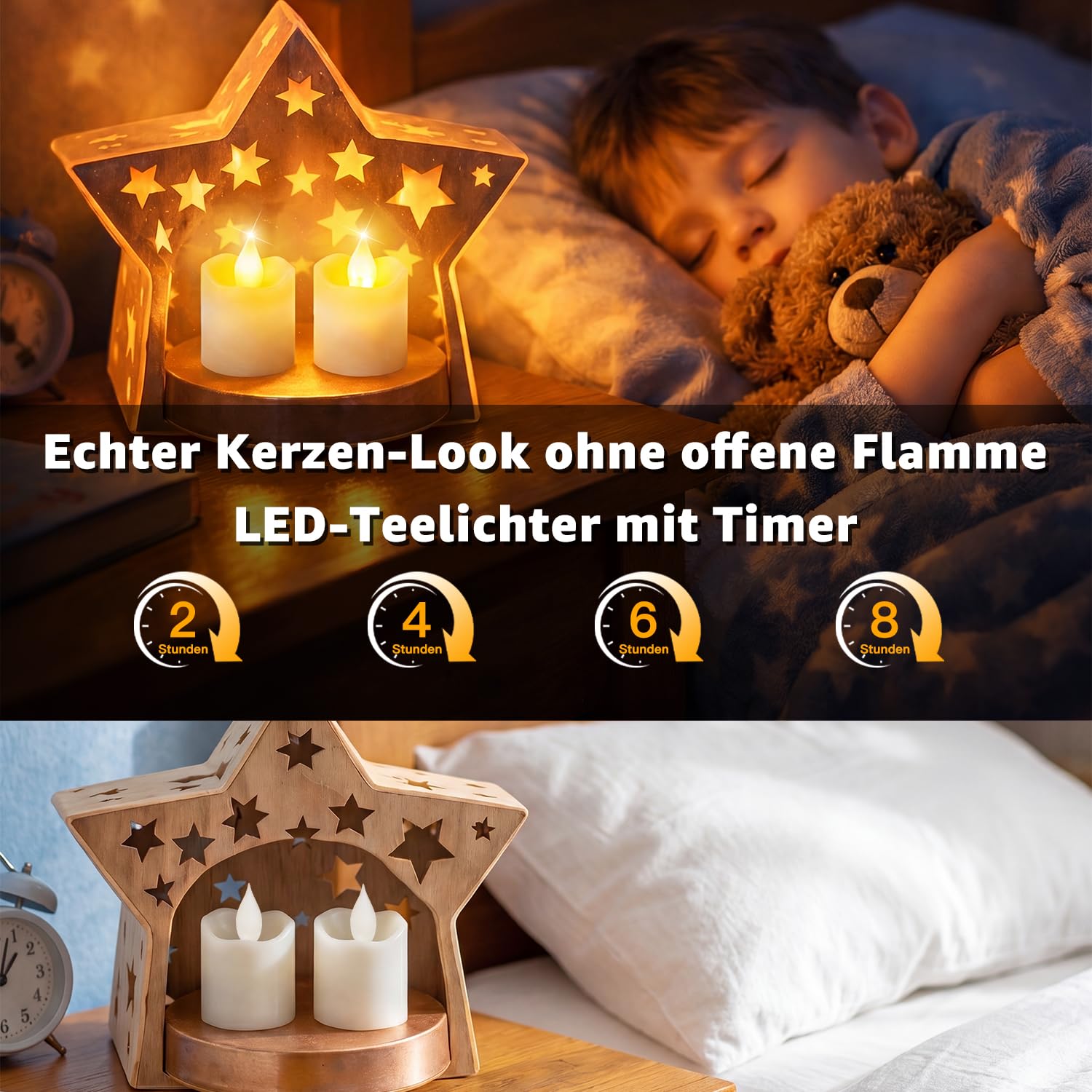Ollny 12 Stück LED Teelichter Wiederaufladbar mit Timer & Fernbedienung | 5 Stufen Dimmbar, lange Akkulaufzeit, Elektrische USB LED Kerzen für Hochzeit, Laternen, Tisch Deko zu Weihnachten, Halloween