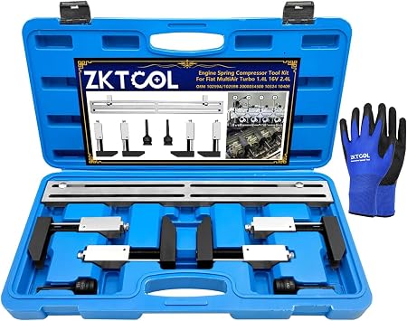 ZKTOOL 10259A 10259B Engine Actuator Spring Compressor Assembly Tool Fit for Fiat MultiAir Engine & Turbo Engine 2012-2019 1.4L 16V / Turbo / 2.4L / BF/FB/FF/PF/UF/VM.