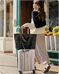 BAGSMART Sac de rangement extensible pour les femmes, sac de travail avec compartiments et sac de voyage imperméable
