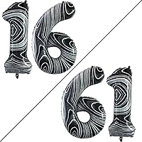 Vista 369 de GOER Globos con el número 80 para decoraciones de fiesta de cumpleaños número 80, globos de helio de aluminio jumbo de 42 pulgadas para 80 Oro rosa