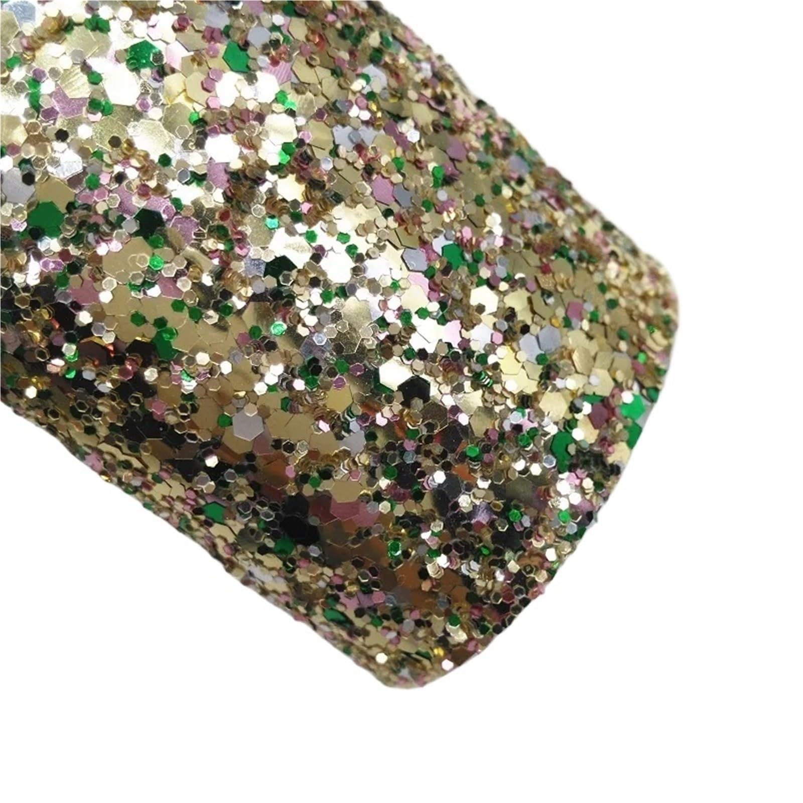 Sparkle PU Leather Fabric 30X134CM Mini Roll Chunky Glitter Leather Sheets Faux Vinyl Synthetic Fabric for Bows Craft DIY