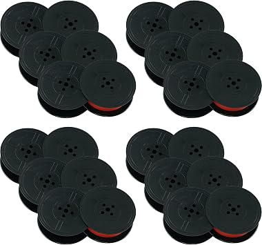 GRC T6BR New Adler Ribbon; Superior Replacement for Adler Printers, NU-KOTE B54, Bundle of 12 Black and Red Ribbon Cartridges